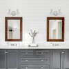 Designers Fountain Summit 14in 2-Light Brushed Nickel Modern Indoor Vanity Light with Candelabra-Style Curves D269C-2B-BN